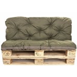 Coussin pour palette exterieur, Assise 120 x 80 et Dossier 120 x 40cm, coussins canapé / coussin palette Vert, SETGARDEN