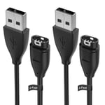 Charging Cable for Garmin Vivoactive Fenix 1M, Ancable 2 Pack USB Charger Cable for Garmin Vivoactive 3 4 4S, Vivomove 3 3S, Fenix 5 5X 5X Plus 5 Plus 5S 5S Plus 6X 6 6S, etc.