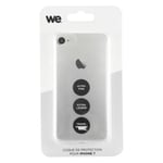 WE Coque de protection pour iPhone 7 - Semi rigide - Transparente