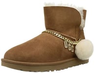 UGG Women's Classic Charm Mini Boot, Chestnut, 9 UK