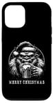 Coque pour iPhone 12/12 Pro Yeti Chapeau de Père Noël – Drôle Vintage Yeti Beer Amoureux de Noël