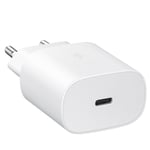 20W Snabb Laddningsadapter till Samsung USB-C Väggladdare White 25W Charger