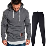 BIBOKAOKE Men's Jogging Suit Long Sleeve Hoodie Sweatshirt Sports Trousers Slim Fit Gym Training Tracksuit Jogger Jogging Suit Sports Suit Basic Design Tracksuit Leisure Suit with Pockets