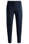 BOSS Mens Authentic Pants Logo-detail tracksuit bottoms in cotton terry Blue