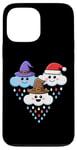 iPhone 13 Pro Max White Clouds Rain Drop Christmas Costume Holiday for kids Case