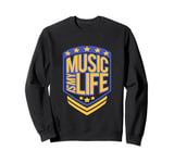 Music Is My Life Sounds Listening Melody Beats Vibes Lover Sweatshirt