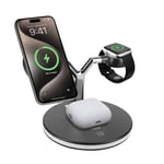 LinQ 3 in 1 iPhone 15W Charging Station, Apple Pods, Apple Watch, Black