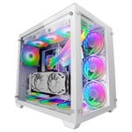 Boitier PC Grand Tour E-ATX Mars Gaming MCV3 avec panneaux vitrés - Blanc