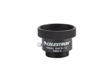 Celestron 93653-A 1.25 inch Visual Back - Adaptateur métallique qui s’adapte au filetage des télescopes Schmidt Cassegrain Celestron de 5" à 11", compatible avec les accessoires 1,25", noir