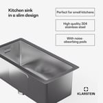 Kitchen Sink 1.0 Bowl Unit Rectangular Kitchen Basin Stainless Steel Drainer