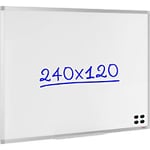 Viking Wall Mountable Whiteboard Enamel Superior 240 x 120 cm