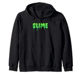 Slime Lovers Slime Green For Slime Squad Zip Hoodie