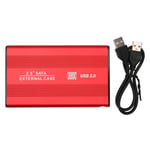 Ulkoinen kiintolevy 2,5 tuuman ohut USB 2.0 High Speed Plug and Play -mobiilikiintolevy tietokoneen PC Travel Red 160GB