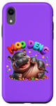 Coque pour iPhone XR Adorable bébé hippopotame Moo Deng Merry Christmas Cheer