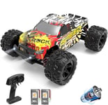 DEERC RC Cars High Speed Remote Control Car for Adults Kids 30+MPH, 1:18 Scales 4WD Off Road RC Monster Truck,Fast 2.4GHz All Terrains Toy Trucks Gifts for Boys,2 Batteries for 40Min Play