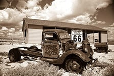 Paper Moon Rusty Truck Non-Woven Photo Wallpaper Digital Print Including Paste Various Sizes