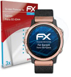 atFoliX 3x Screen Protector for Garmin Fenix 6S 42mm clear