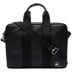 Porte document Lacoste  Sac ordinateur  en cuir Ref 57934 000 noir 39*30*5