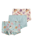 Lindex Kids' Cat Shortie Briefs, Pack of 3, Aqua/Cream/Multi