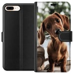 Apple iPhone 7 Plus Sort Lommebokdeksel Ung Hund