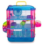 ARQUIVET Cage "Gran Canaria" petits rongeurs - maison pour hamsters, ratoncillos, petits animaux - plastique résistant - trois étages - 40 x 26 x 53 cm