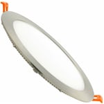 Spot led encastrable extra plat 18W Satin Nickel - Blanc Chaud 3000K