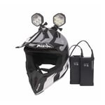 LUMONITE® Navigator (v.2), Enduro Hjälmpaket, 4195 lm, 2 x Lampa & batteri + GoPro-fäste (8390 lm)