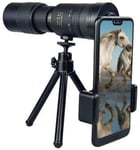 PJPPJH Télescope monoculaire à Zoom Super téléobjectif 10-300X40mm Portable, trépied + Clip, pour Les Voyages en extérieur (10-300X40mm)