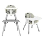 Convertible Baby High Chair with 2-Position Removable Tray