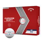 Callaway Chrome Soft Triple Track Golfball Hvit