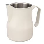 (Matte White 350ml)Milk Jug Steamer Even Rate Spout Mouth Milk Jug For Business