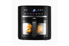 6L Vortx SpaceSaver Air Fryer Black Digital with Window