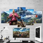 TOPRUN Picture prints on canvas 5 pieces paintings modern Framed artwork Photo Home Decoration 5 panel Far Cry 4 Pagan Min Wall art 150 x 80 cm