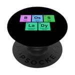 Patron Lady Tableau périodique Cadeau scientifique STEM Laboratoire Femme PopSockets PopGrip Adhésif