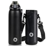 FJbottle Gourde Isotherme - 400ml/600ml/800ml/1L - Bouteille Isotherme Gourde Inox Bouche Standard, Gourde Sport Étanche, Gourde Enfant sans BPA, pour Sport, Gym, Voyage