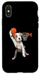 iPhone X/XS Vintage Pitbull Dog Playing Basketball Dog Sports Game Lover Case