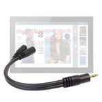 Adaptateur de répartition double Jack pour tablette Kobo Arc 10 HD 10" (2013)