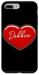 Coque pour iPhone 7 Plus/8 Plus Debbie Cœur dessiné à la main avec inscription « First Name Hearts I Love Debbie »