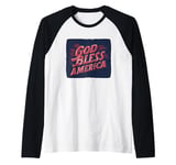 Nice Colors with God bless America Speech Costume Raglan Baseball Tee