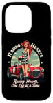 iPhone 14 Pro Racing Hearts, One Lap At A Time Pinup Case