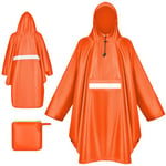 WACCET Poncho Pluie Imperméable, Cape de Pluie avec Capuche et Manches Unisexe Poncho de Pluie Femme et Homme Réutilisable Poncho Léger Respirant Cape de Pluie Vélo pour Randonnée Camping Pêche