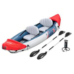 Bestway - Kayak Gonflable Hydro-Force Rapid X2 avec 2 pagaies et Une Pompe - 321 cm x 100 cm x 44 cm - Rouge/Bleu