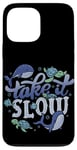 Coque pour iPhone 13 Pro Max Take it Slow Ocean Affirmation de soi Animaux marins Tortue Baleine