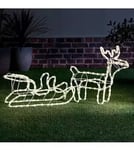 Christmas Reindeer Rope Light LED Pre-Lit Garden Decor Novelty Decoration Xmas