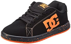 DC Shoes Homme Gaveler Chaussures en Cuir Basket, Noir/Orange, 46.5 EU