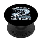 Snow Is Only Frozen Water, Ski PopSockets Adhesive PopGrip