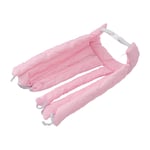 (Pink)Heatless Curling Rod Sleeping Hair Curl Styling Roller Ribbon BGS