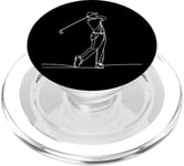 Golf Club One Line Art Dessin Golf PopSockets PopGrip pour MagSafe