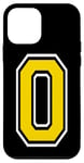 Coque pour iPhone 12 mini Numéro 0 en jaune, noir, blanc, version de poche