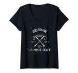 Womens Climbed Skiddaw Summit Club 2023 Hike Lake England UK Hiking V-Neck T-Shirt